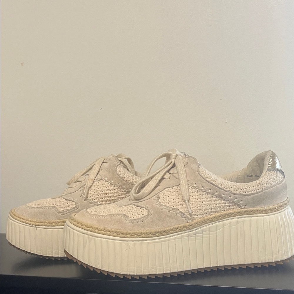 Dolce Vita Beige Platform Sneakers